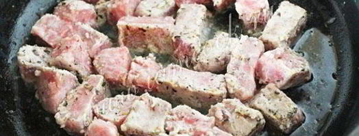 гречка с мясом, тушеная в сметане. Шаг 4