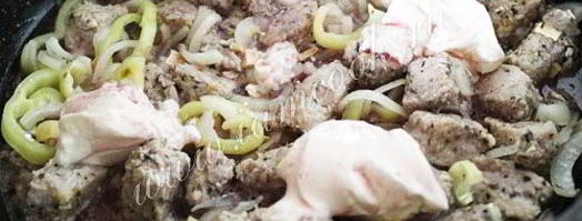 гречка с мясом, тушеная в сметане. Шаг 6