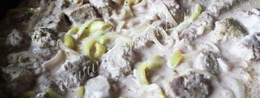 гречка с мясом, тушеная в сметане. Шаг 7