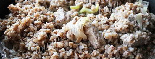 гречка с мясом, тушеная в сметане. Шаг 8