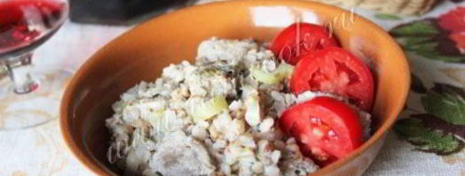 гречка с мясом, тушеная в сметане. Шаг 9