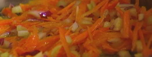 гречка с овощами, козьим сыром и белым вином. Шаг 6