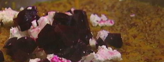 гречка с овощами, козьим сыром и белым вином. Шаг 9