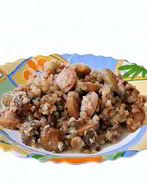 Гречка с сосисками