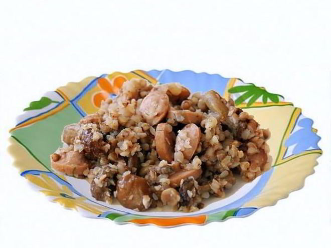 Рецепт гречки с сосисками