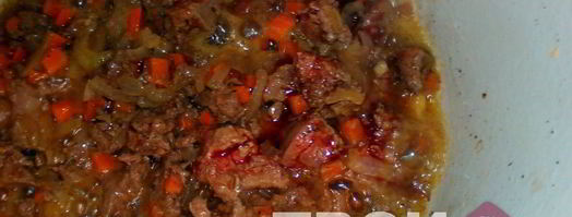 гречка в казане с печенью. Шаг 2