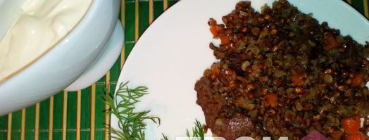 гречка в казане с печенью. Шаг 5