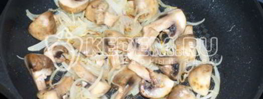 гречневая каша с грибами и овощами. Шаг 4