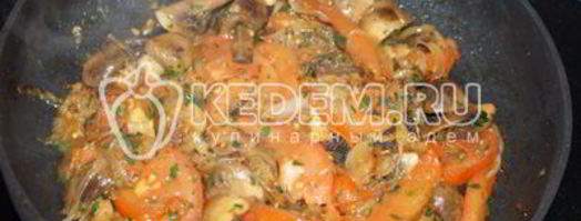 гречневая каша с грибами и овощами. Шаг 6