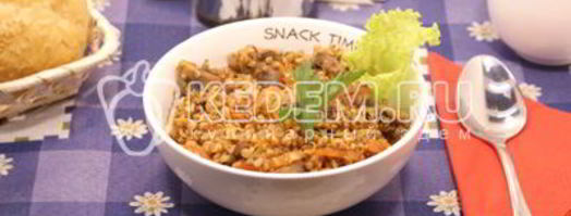 гречневая каша с грибами и овощами. Шаг 7