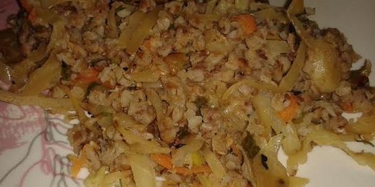 Гречневая каша с капустой