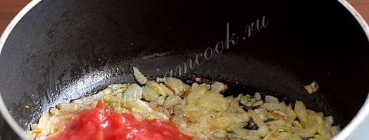 гречневая каша с луком и помидорами. Шаг 6
