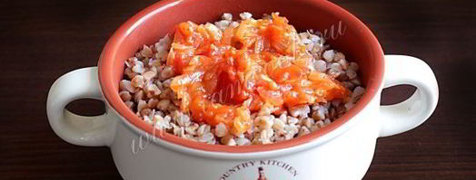 гречневая каша с луком и помидорами. Шаг 8