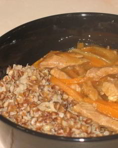 Гречневая каша с мясной поджаркой