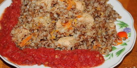 Каша гречневая со свининой