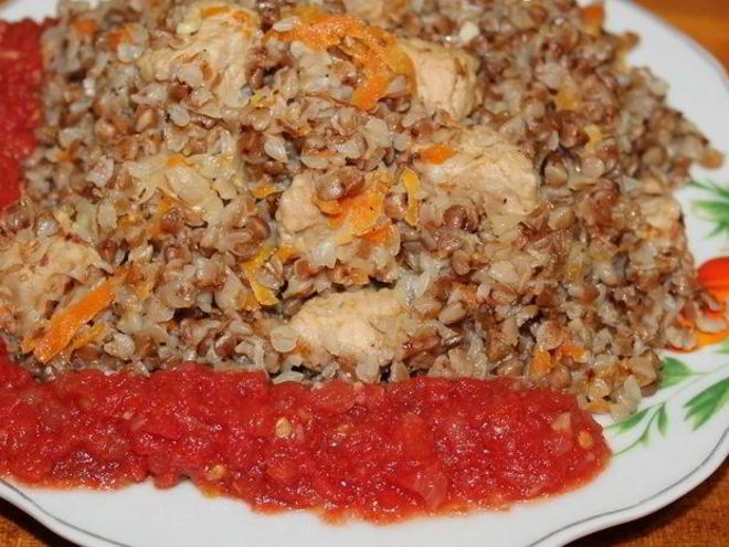 Рецепт каши гречневой со свининой