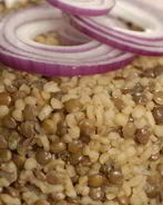 Каша из чечевицы и булгура