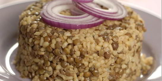 Каша из чечевицы и булгура