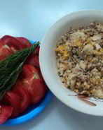 Каша с мясом в мультиварке