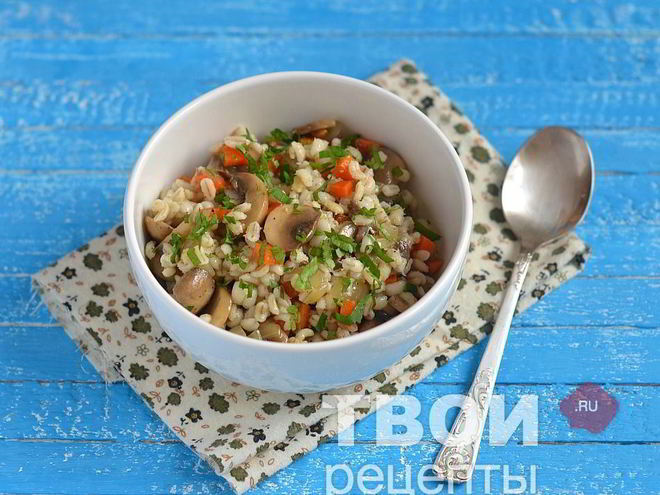 Рецепт перловой каши с грибами