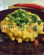 Пряная гороховая каша с шафраном