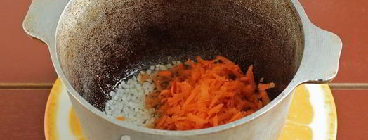 пшеничная каша с морковью и луком. Шаг 8