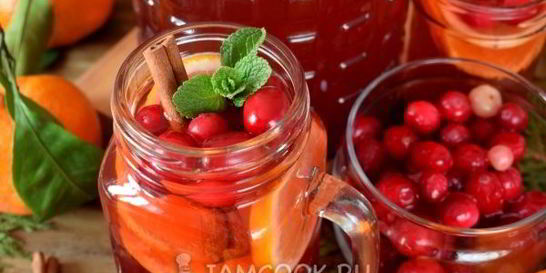 Безалкогольный клюквенный пунш