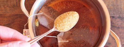 чай латте. Шаг 3