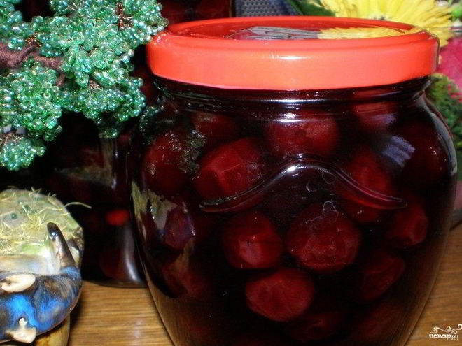 Рецепт вишни в сиропе на зиму