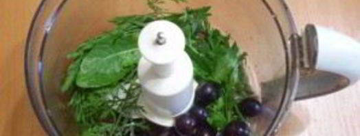 зеленый коктейль с виноградом. Шаг 3