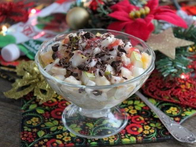 Рецепт фруктового салата с корнем сельдерея