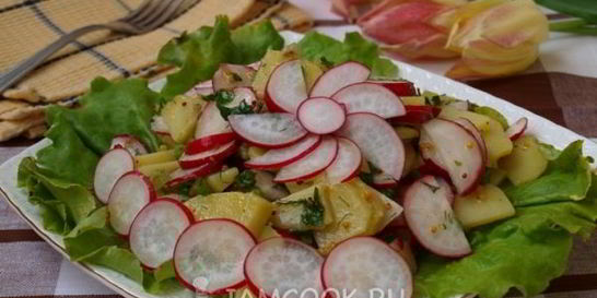 Картофельный салат с редисом