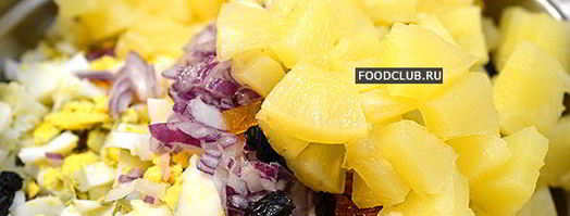 куриный салат с ананасами. Шаг 4