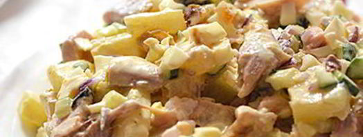 куриный салат с ананасами. Шаг 8