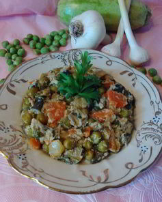 Летний овощной салат-гарнир