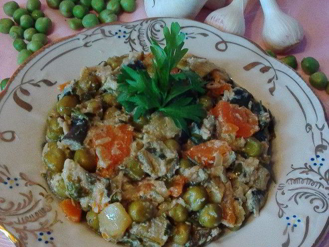 Рецепт летнего овощной салат-гарнир