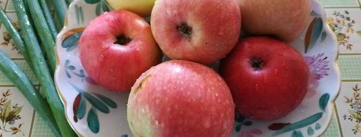 летний салат с яблоками. Шаг 2