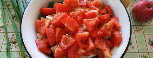 летний салат с яблоками. Шаг 4