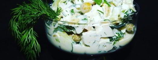 нежный салат с копченой грудкой. Шаг 7