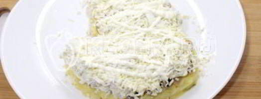 новогодний салат варежка. Шаг 5