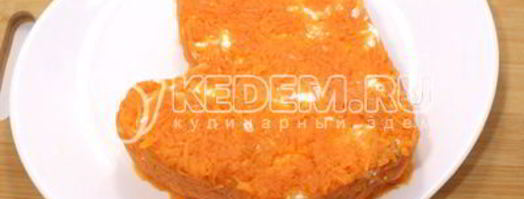 новогодний салат варежка. Шаг 6