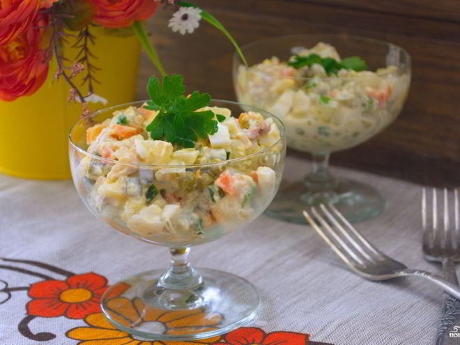 Рецепт салата оливье