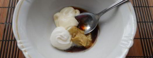 острый салат из капусты с семгой и сыром. Шаг 3