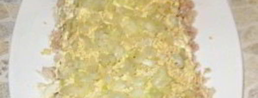 салат белая береза из куриного филе. Шаг 3