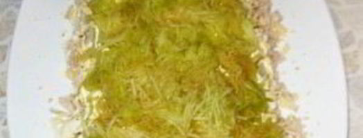 салат белая береза из куриного филе. Шаг 4