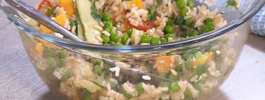 салат из бурого риса с семгой и манго. Шаг 12