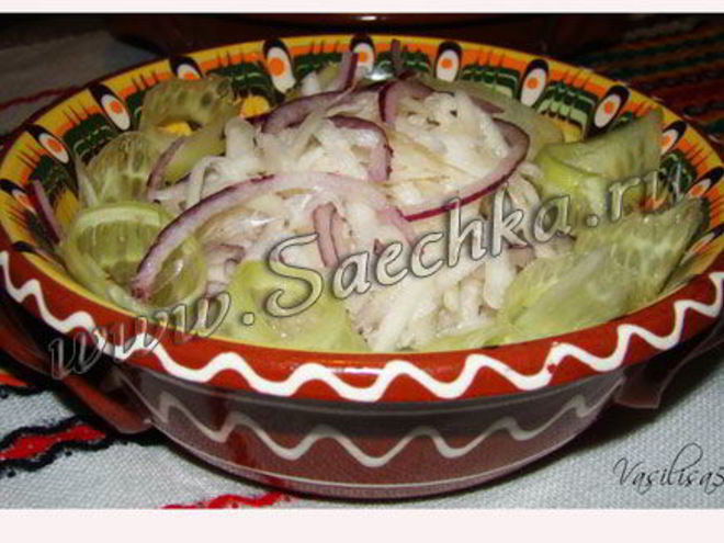 Рецепт салата из черной редьки