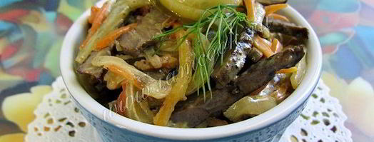 салат из говяжьей печени. Шаг 13