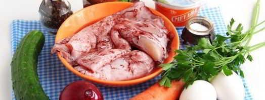 салат из кальмаров с морковью и огурцом. Шаг 3