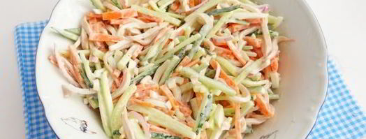 салат из кальмаров с морковью и огурцом. Шаг 15